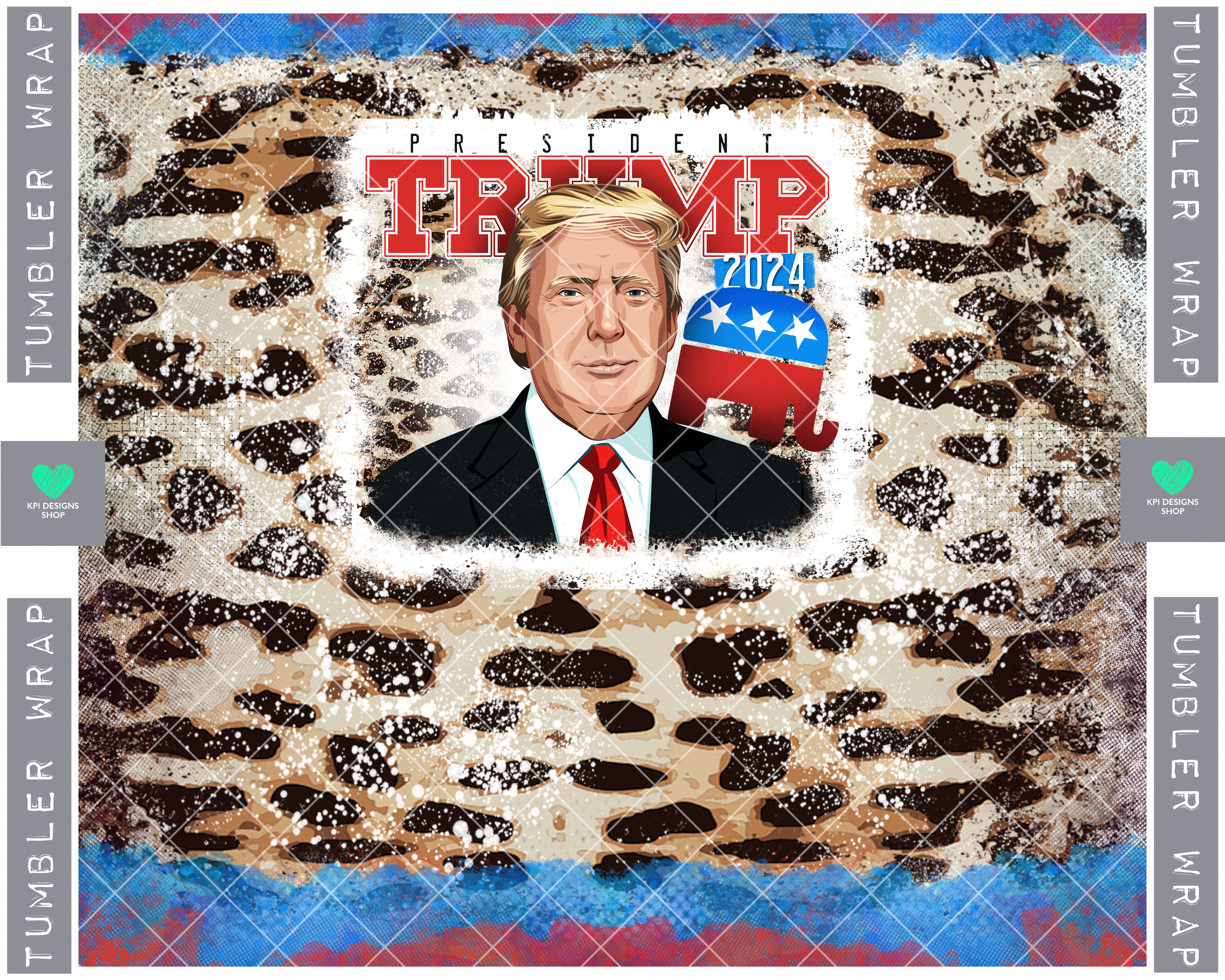 Trump - Tumbler Wrap - Sublimation Transfers