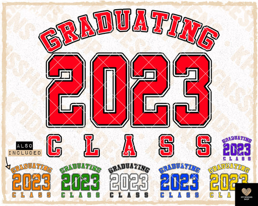 2023 Graduating Class (7-pack) - May2023 - PNG - Digital Design