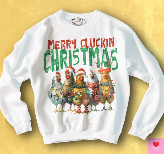 Merry Cluckin Christmas - Nov2024 - PNG - Digital Design