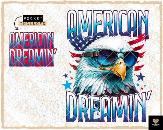 American Dreamin' + Matching Pocket - May2023 - PNG - Digital Design