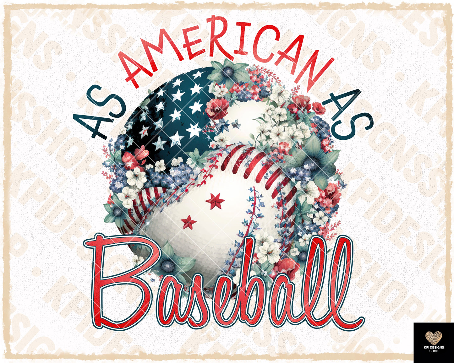 Red, White, & Baseball + As American As Baseball BOGO - May2023 - PNG - Digital Design