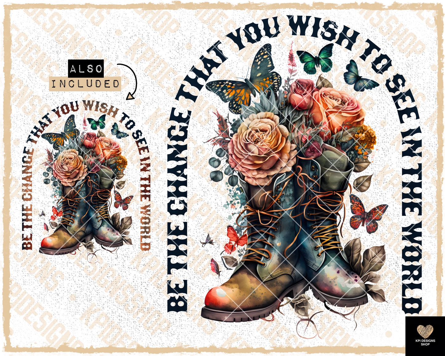 Be the Change You Wish to See in the World (2-pack) - April2023 - PNG - Digital Design