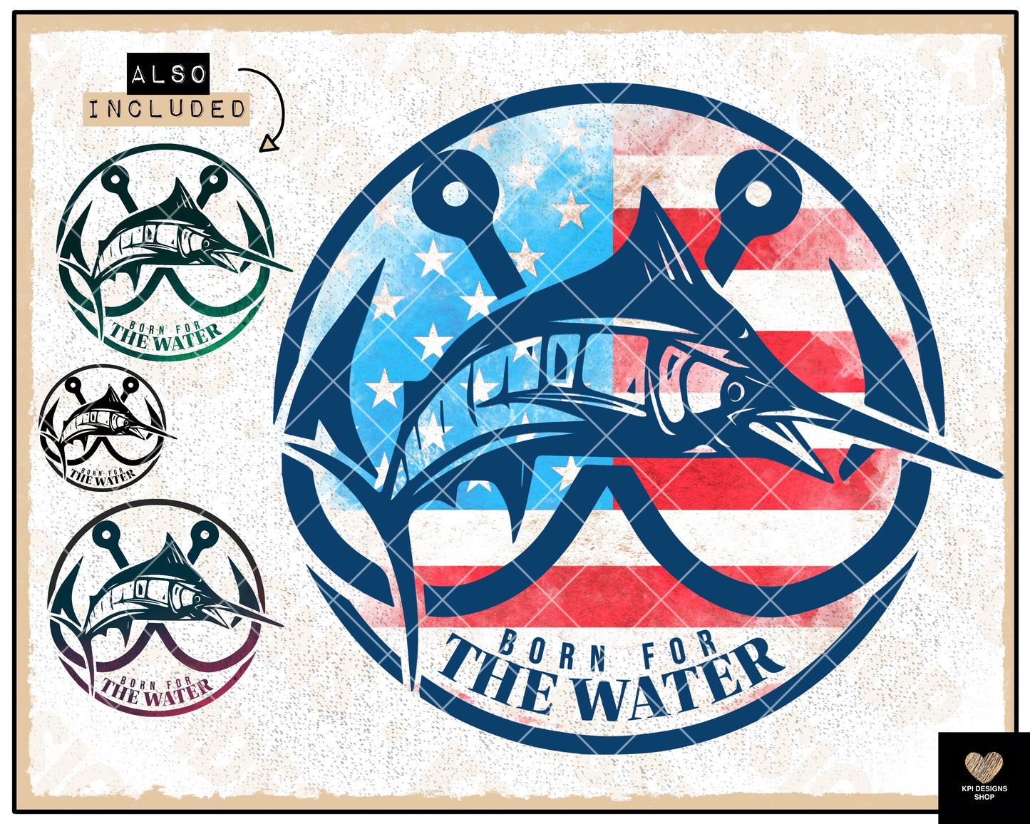 Born For The Water (5-pack) - April2023 - PNG - Digital Design