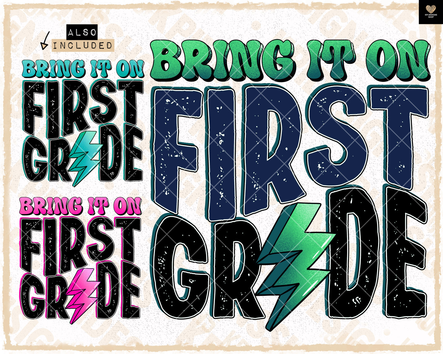 Bring It On First Grade (3-pack)- July2023 - PNG - Digital Design