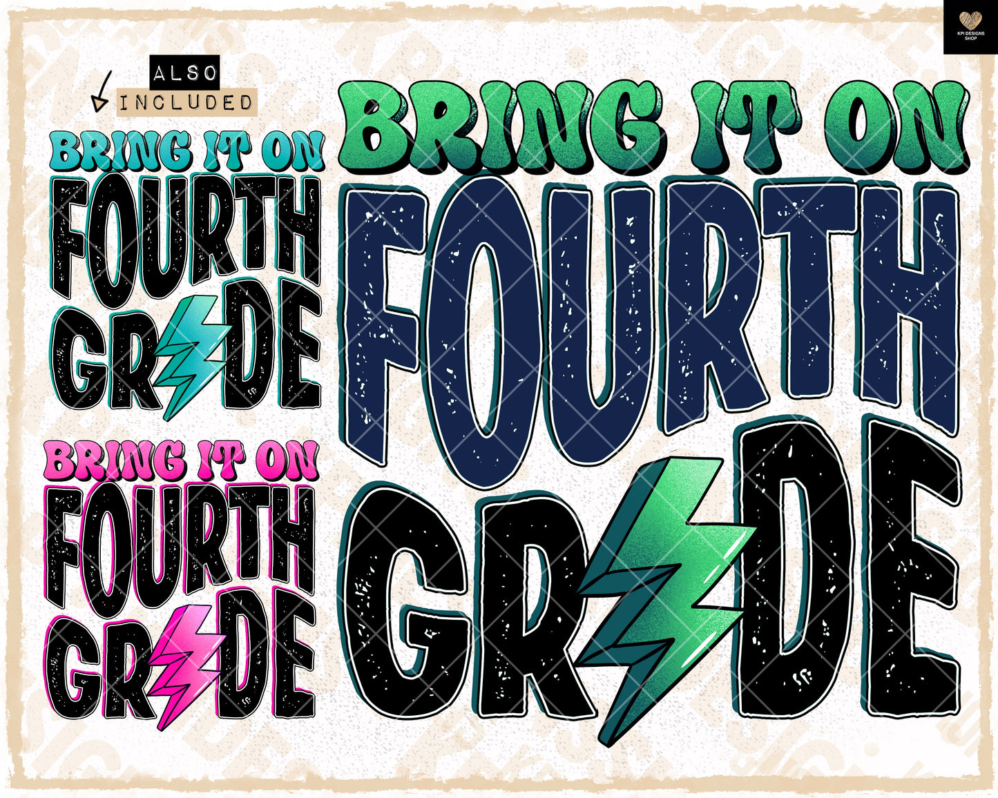 Bring It On Fourth Grade (3-pack)- July2023 - PNG - Digital Design