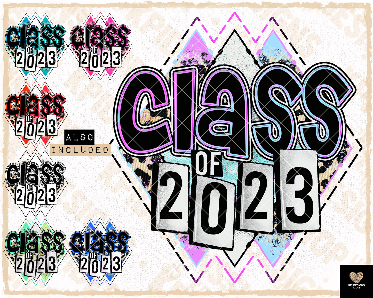 Class of 2023 (7-pack) - May2023 - PNG - Digital Design