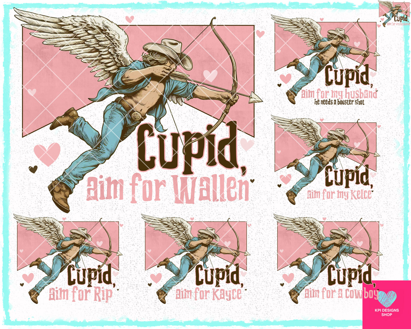 BUNDLE: Cupid Aim (6-pack) - Dec2023 - PNG - Digital Design