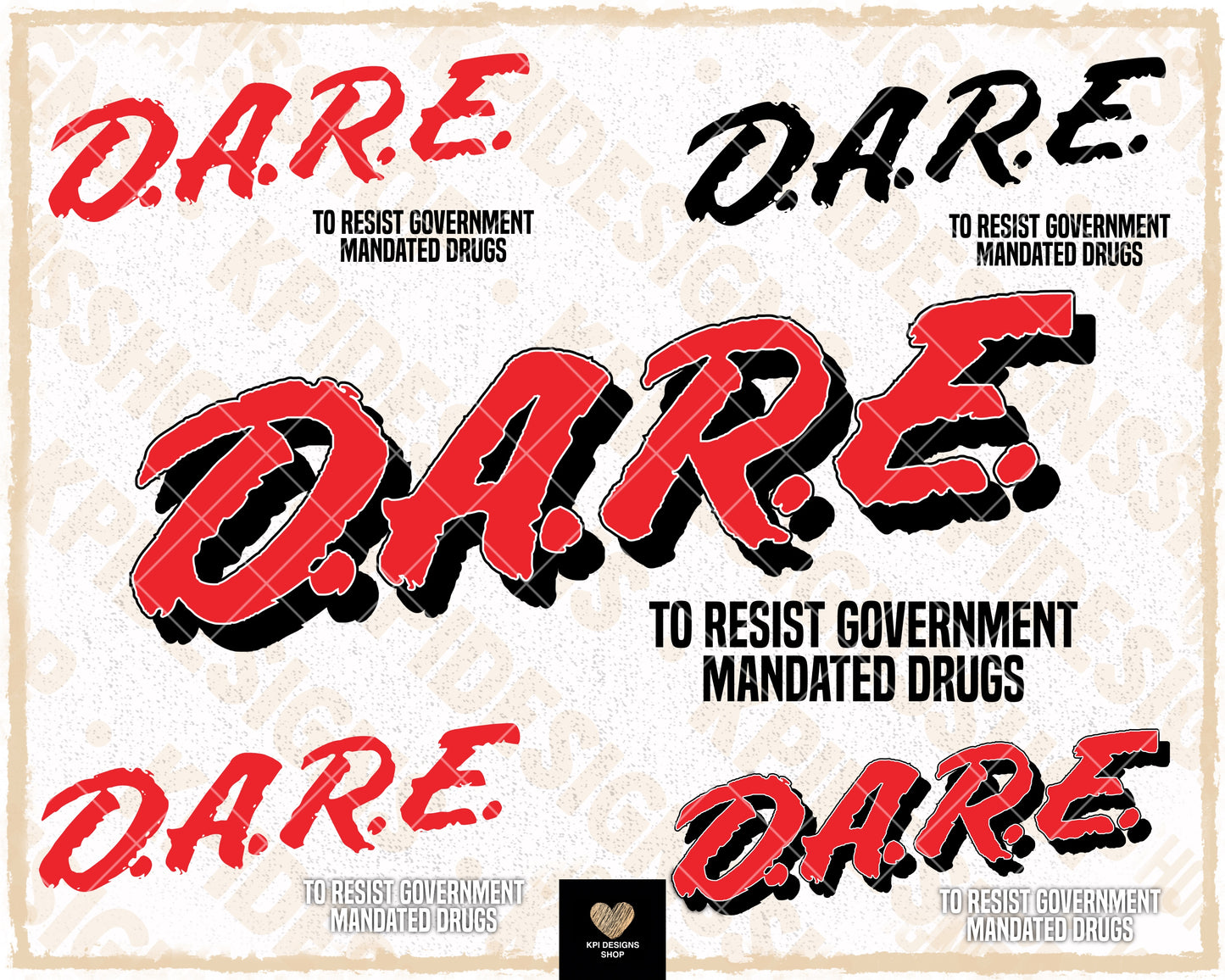 DARE to Resist (5-pack) - Sept2023 - PNG - Digital Design