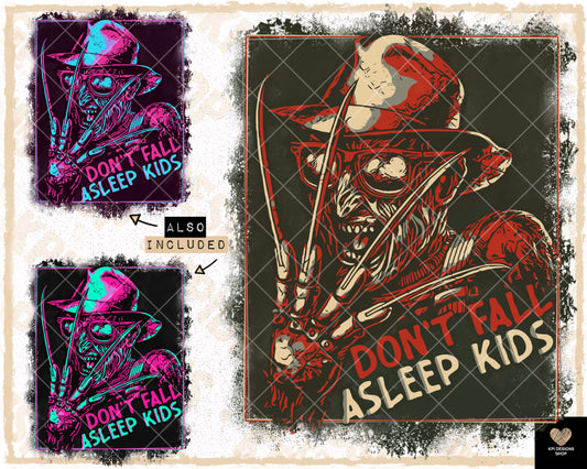 Don't Fall Asleep Kids (3-pack) - July2023 - PNG - Digital Design (Personal Use Recommended)