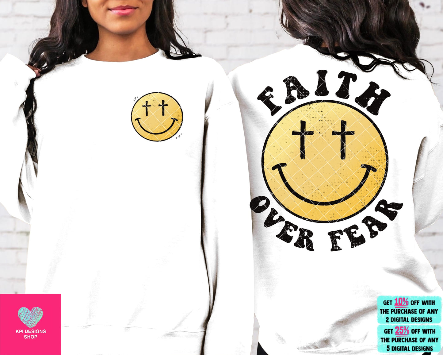 Faith Over Fear + Matching Pocket (3-pack) - Nov2023 - PNG - Digital Design