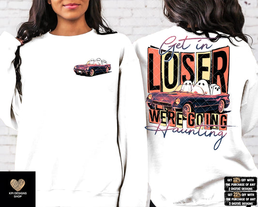 Get in Loser, We're Going Haunting + Matching Pocket (5-pack) - July2023 - PNG - Digital Design