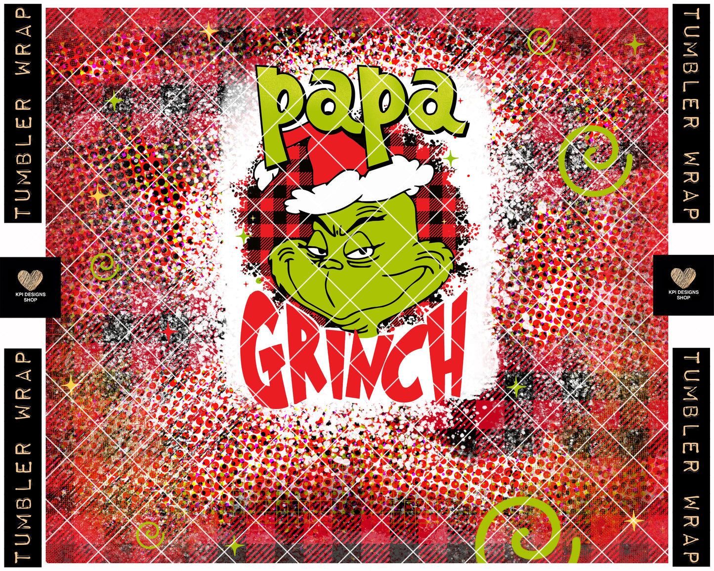 Tumbler Wrap: Papa Mean One - PNG - Digital Designs - (Personal Use Recommended