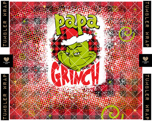 Tumbler Wrap: Papa Mean One - PNG - Digital Designs - (Personal Use Recommended