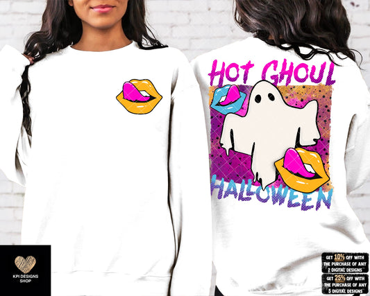 Hot Ghoul Halloween + Matching Pocket (6-pack) - July2023 - PNG - Digital Design