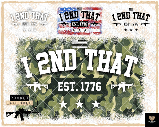 I 2nd That (Gun Rights) - 2nd Amendment (5-pack) - May2023 - PNG - Digital Design