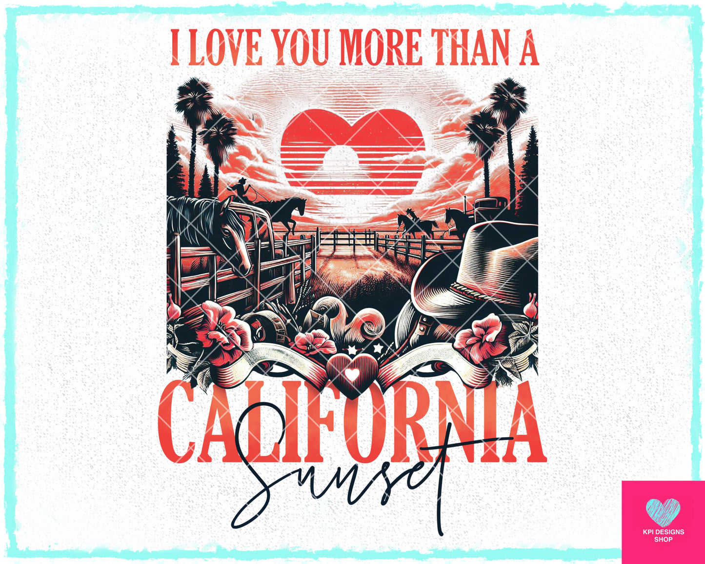 I Love You More than a California Sunset - Dec2023 - PNG - Digital Design