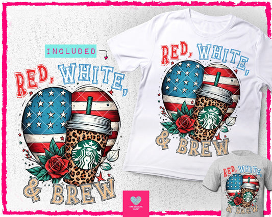 Red, White, & Brew - Apr2024 - PNG - Digital Design (Personal Use Recommended)