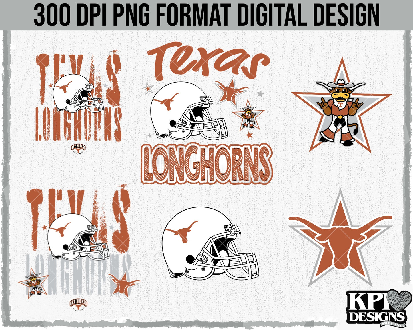 BUNDLE: Longhorns - Dec2024 - PNG - Digital Design (Personal Use Recommended)