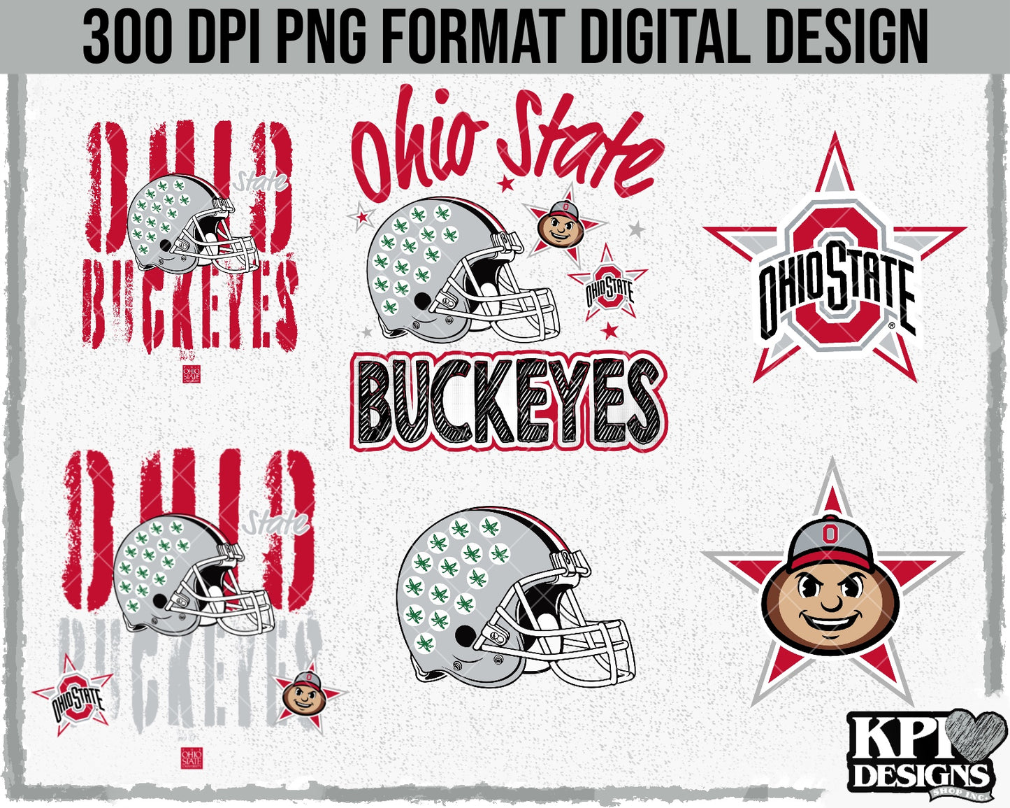 BUNDLE: Buckeyes - Dec2024 - PNG - Digital Design (Personal Use Recommended)