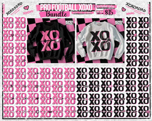 BUNDLE: Pro Football XOXO (64 Files) - Dec2024 - PNG - Digital Design (Personal Use Recommended)