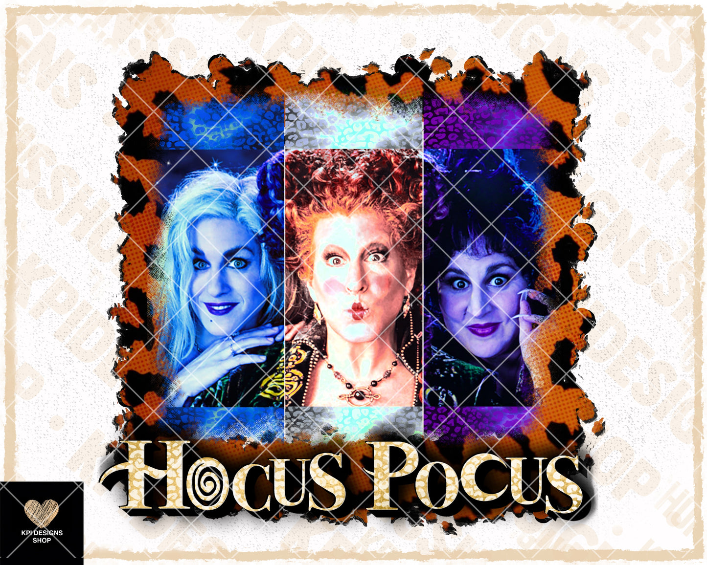 Hocus Orange Leopard - PNG - Digital Design (Personal Use Recommended)