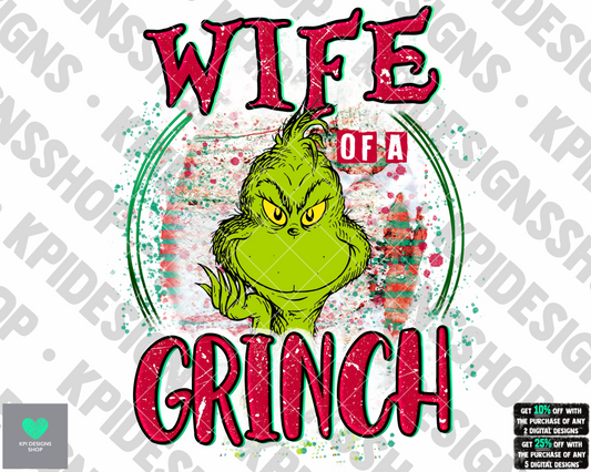 Wife of a Mean One - PNG - Digital Design - (Personal Use Recommended)