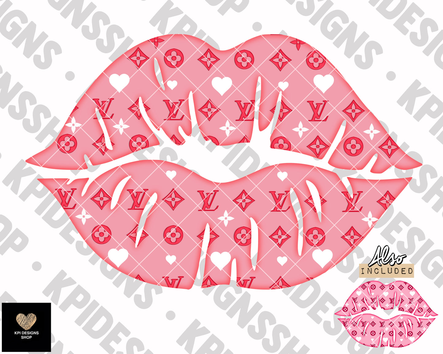 LV Lips Valentine’s - PNG - Digital Design (Personal Use Recommended)