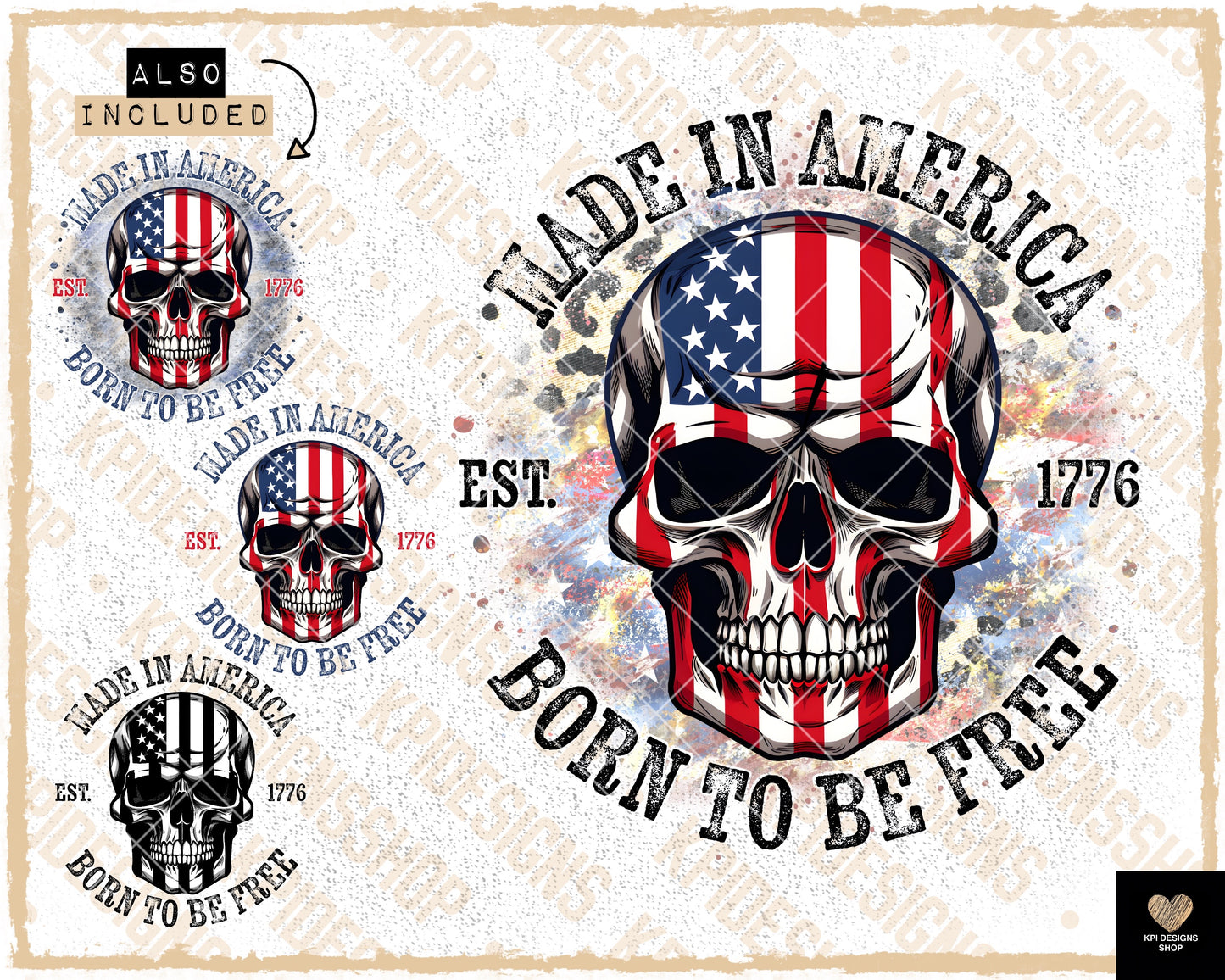 Made in America (4-pack) - May2023 - PNG - Digital Design