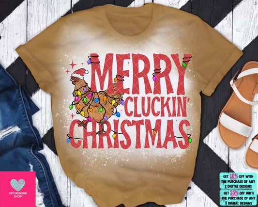 Merry Cluckin' Christmas - Oct2023 - PNG - Digital Design