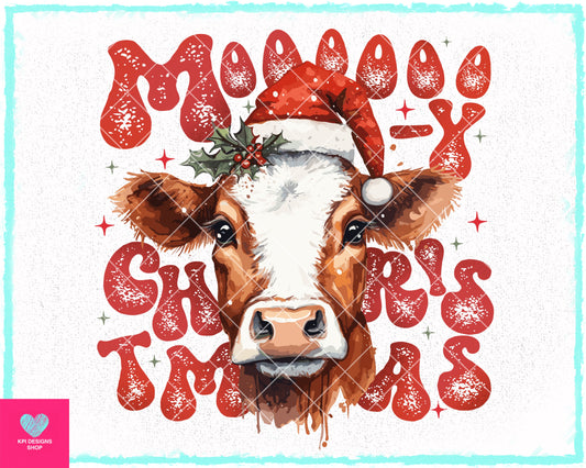 Moooo-y Christmas - Oct2023 - PNG - Digital Design