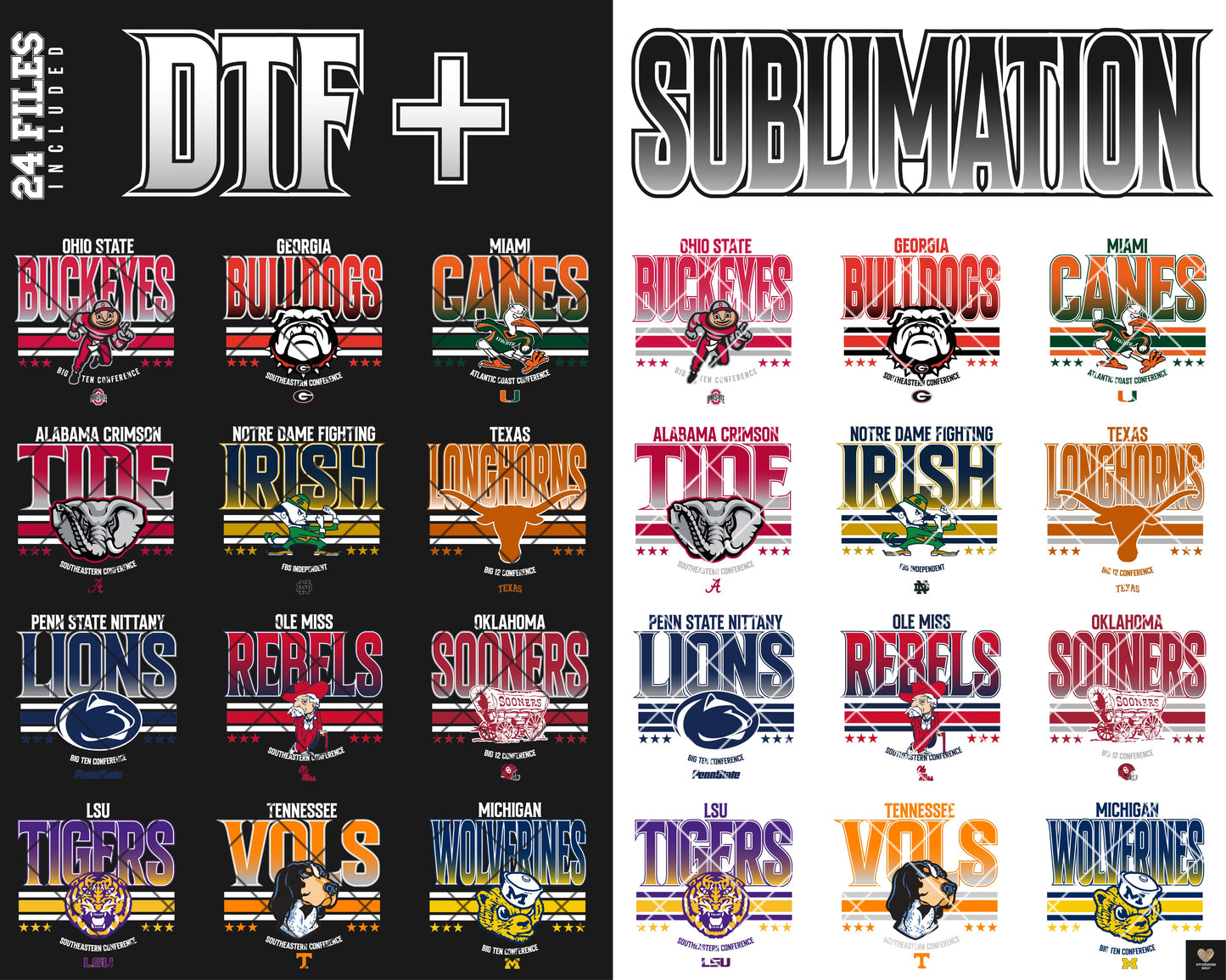 College Stripes Bundle (24 Files) - Sept2024 - PNG - Digital Design (Personal Use Recommended)