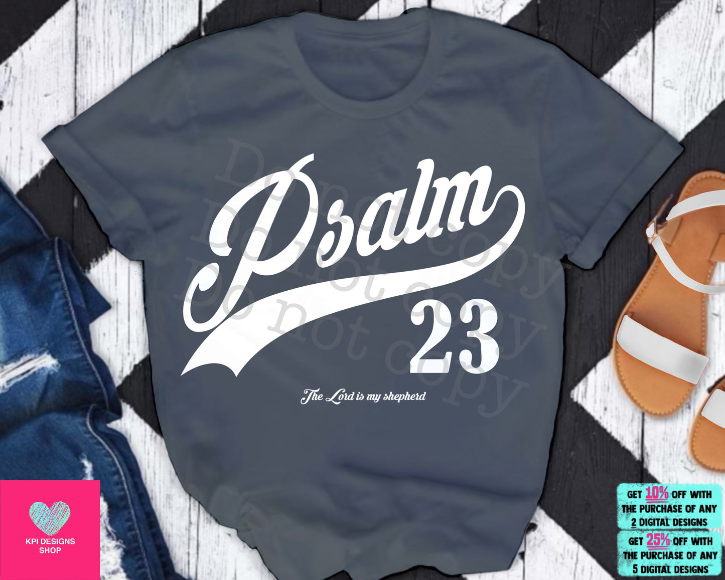 Psalm 23 Baseball (8-pack) - Mar2024 - PNG - Digital Design