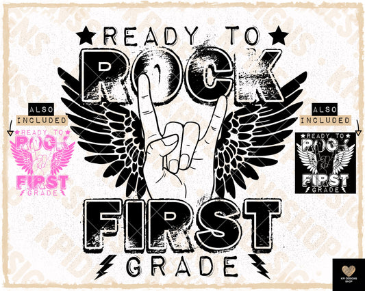 Ready to Rock First Grade (3-pack)- July2023 - PNG - Digital Design