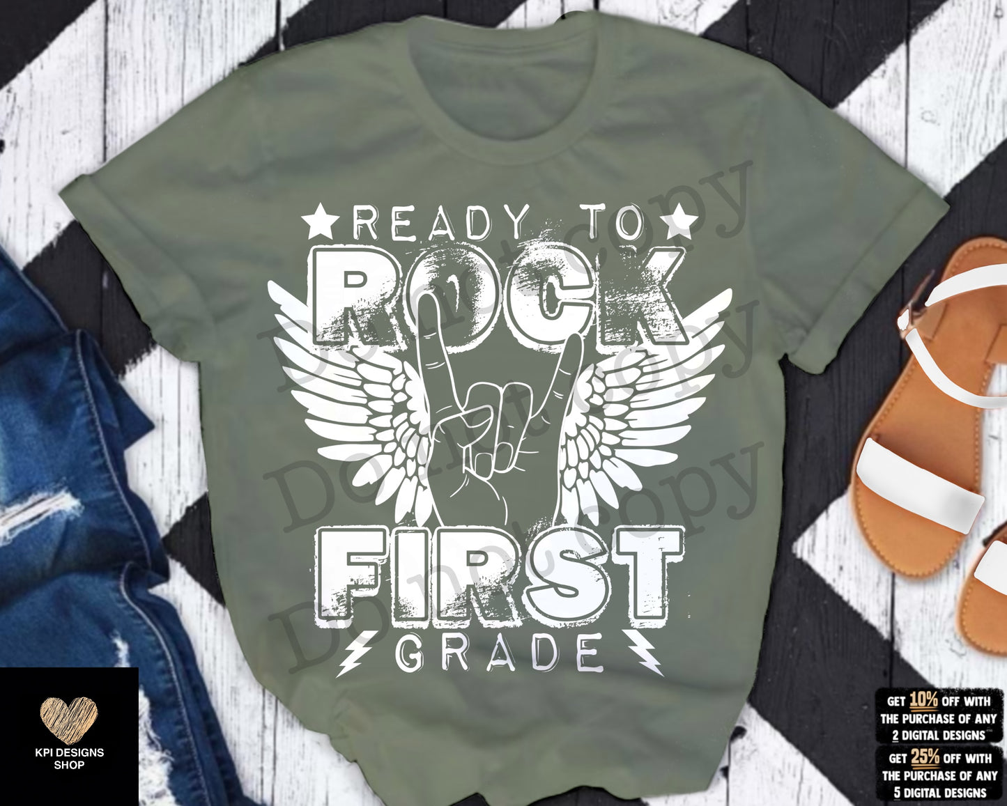 Ready to Rock First Grade (3-pack)- July2023 - PNG - Digital Design