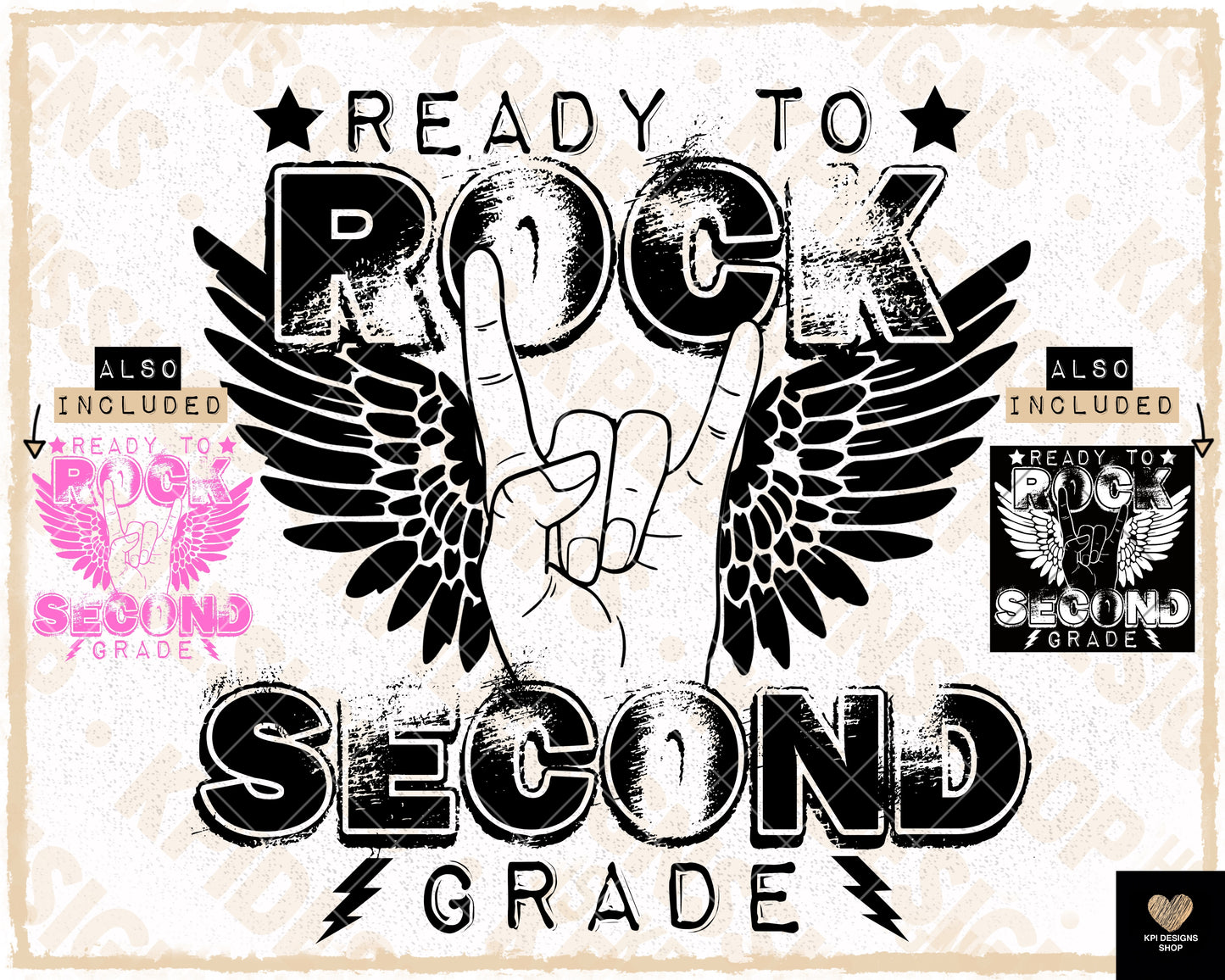 Ready to Rock Second Grade (3-pack)- July2023 - PNG - Digital Design