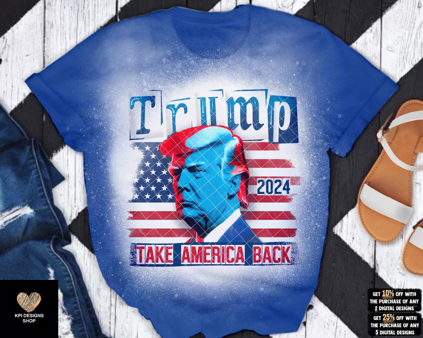 Take America Back/The B.S. is Over (2-pack) - June2023 - PNG - Digital Design