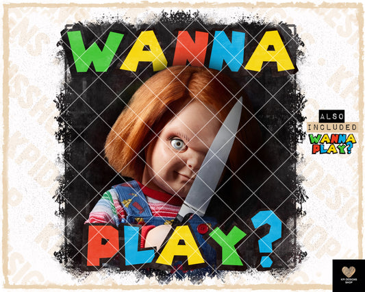 Wanna Play? + Matching Pocket - July2023 - Digital Designs - PNG