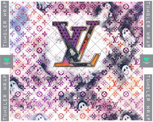 Throwback Thursday - Tumbler Wrap: LV Halloween -(2pack) - July2022 - PNG (Personal Use Recommended)