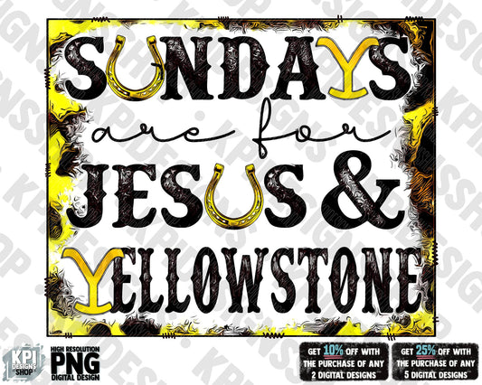 Sundays Are for Jesus and YStone (black & yellow) (Personal Use Recommended)