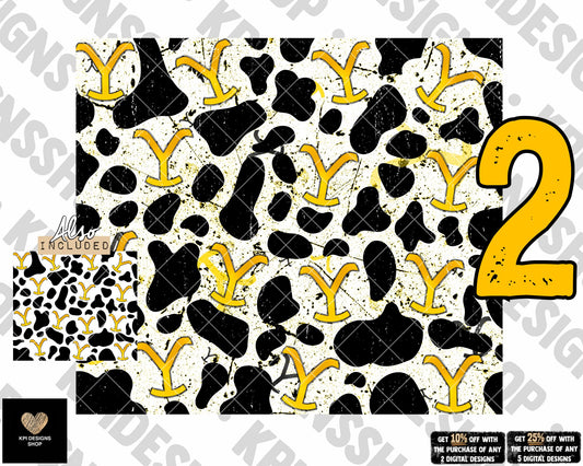 Y-Stone Cow Print Sleeve #2 - PNG - Digital Design (Personal Use Recommended)