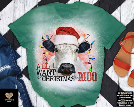 All I Want for Christmas is Moo (2-pack) - Nov2022 - PNG - Digital Design