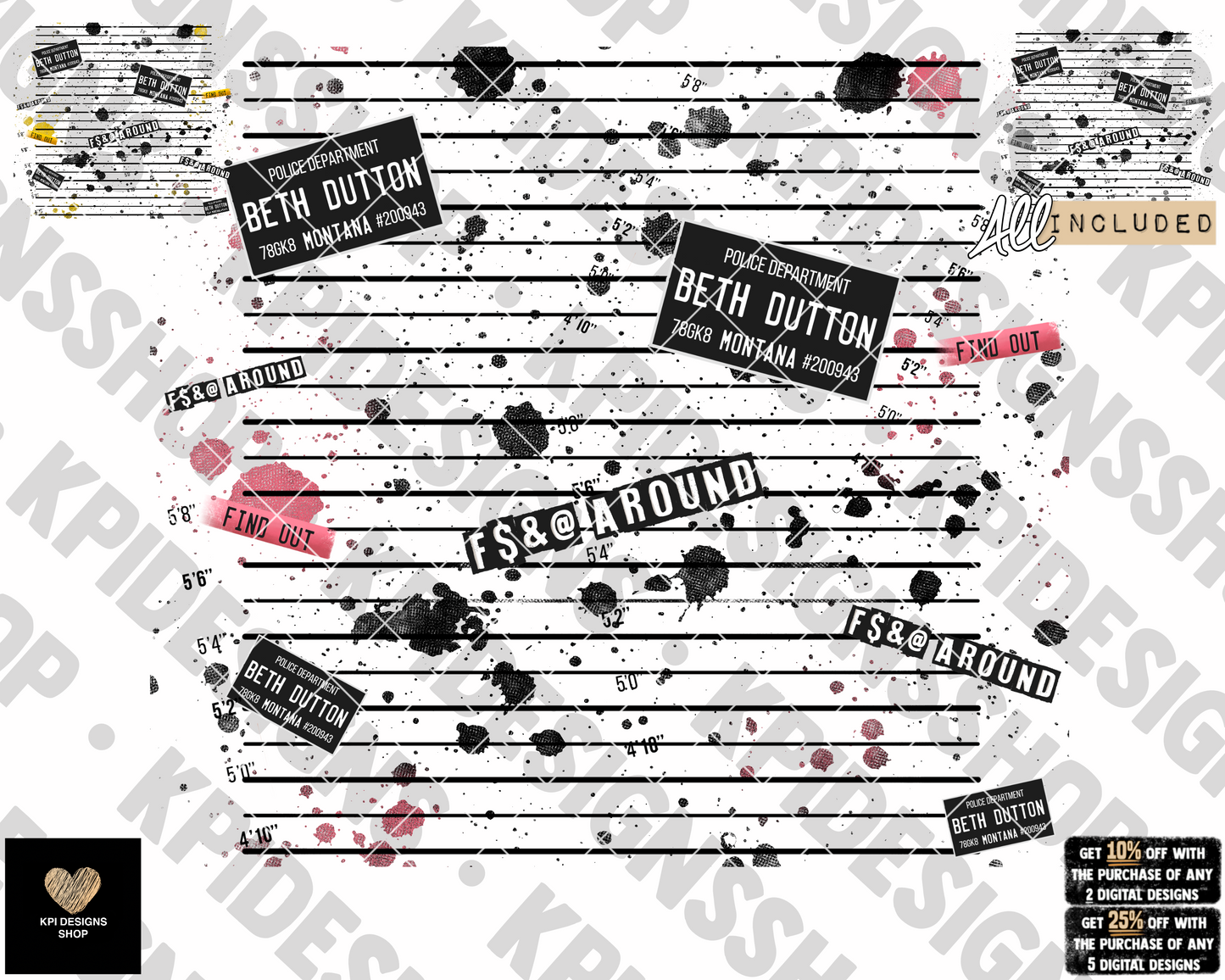 Sleeve for Beth - F$&@ Around & Find Out (3-pack) - Dec2022 - PNG - Digital Design (Personal Use Recommended)