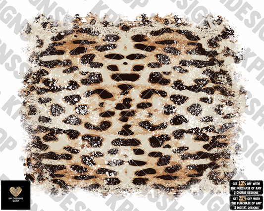 Distressed Cheetah Patch/Sleeve - Nov2022 - PNG - Digital Design