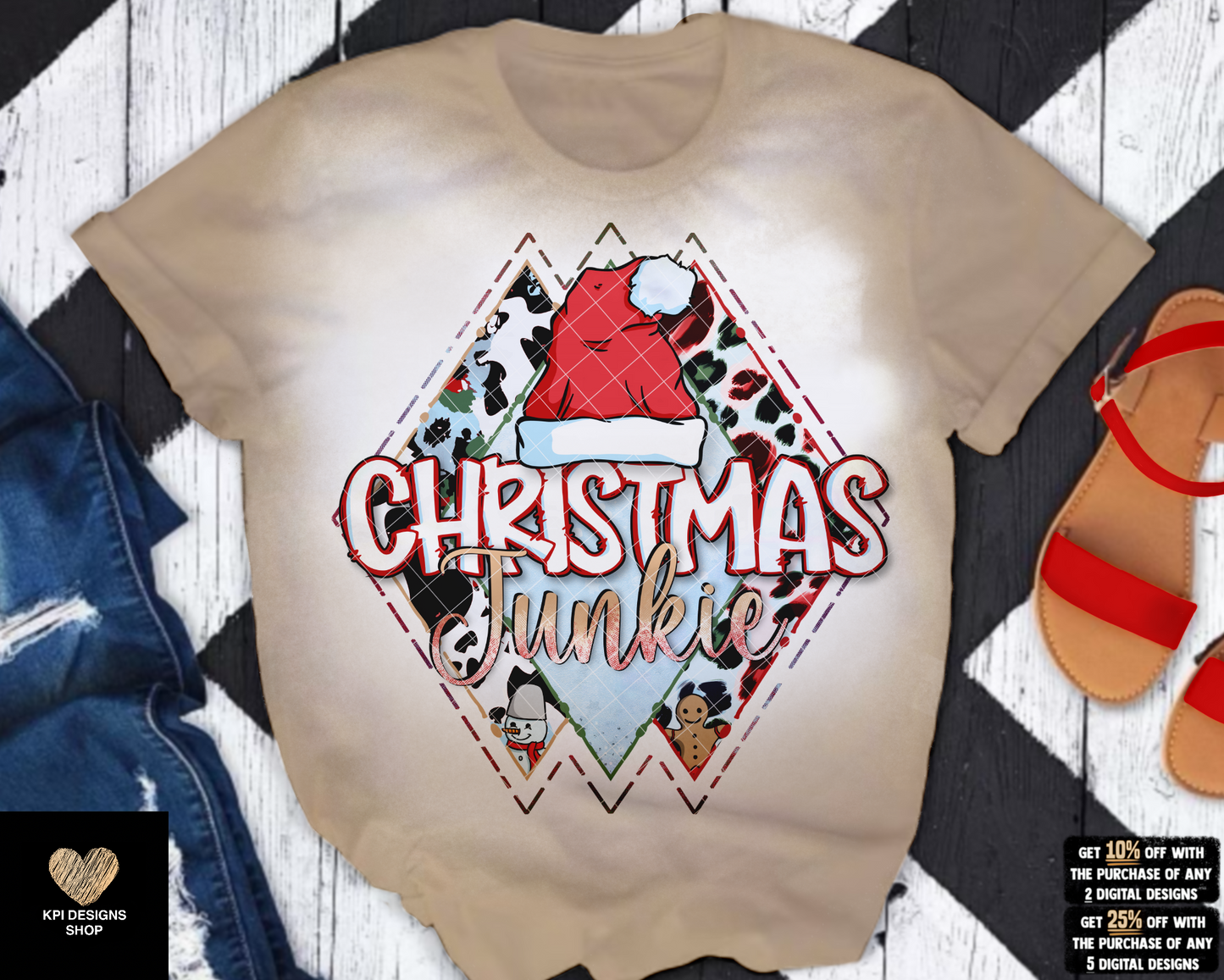 Christmas Junkie (2-pack) - Oct2022 - PNG - Digital Design