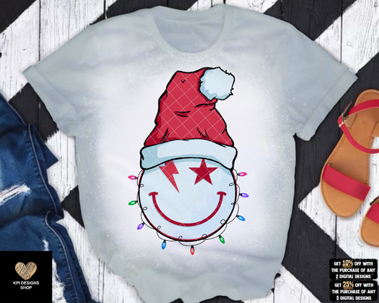 Christmas Smiley (4-pack) - Oct2022 - PNG - Digital Design