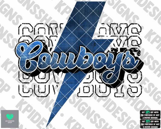 Cowboys Bolt -  July2022 - PNG - Digital Design