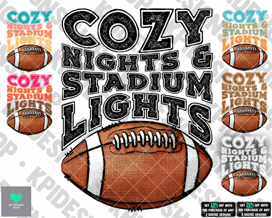 Cozy Nights & Stadium Lights (6-pack) - Sept2022 - PNG - Digital Design