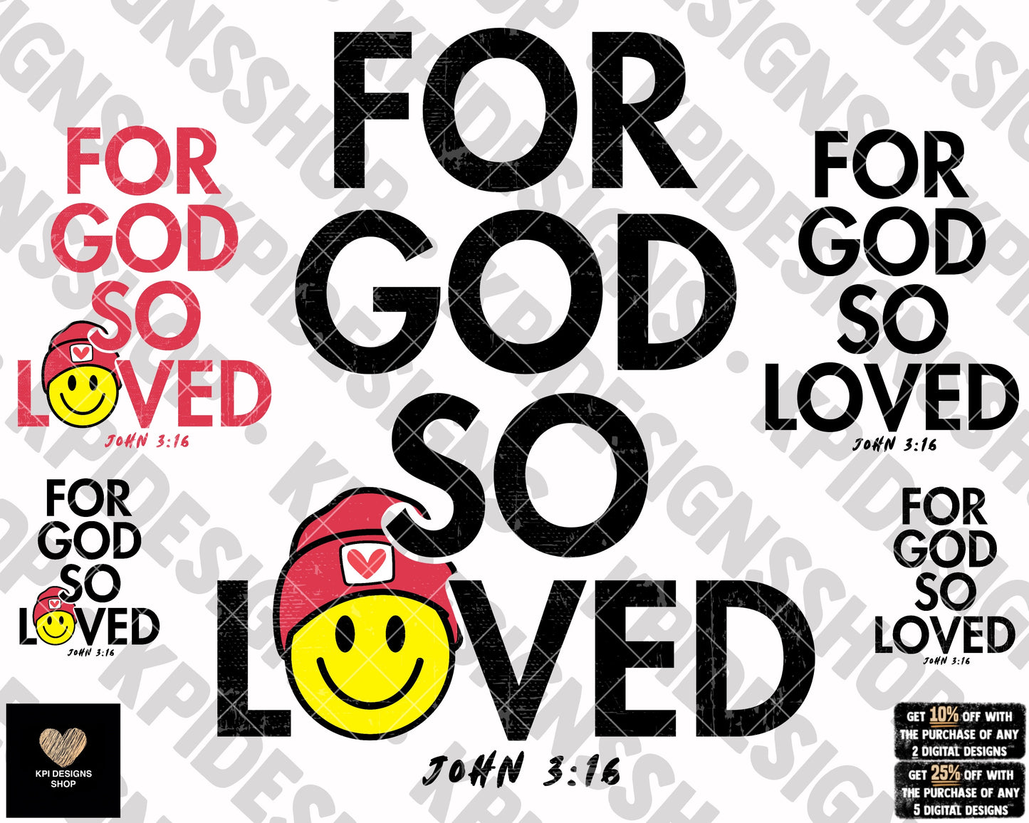 For God So Loved (5-pack) - Jan2023 - PNG - Digital Design