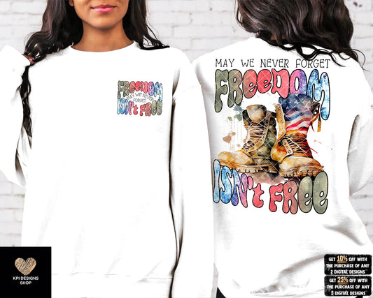 Freedom Isn't Free + Matching Pocket (2-pack) - May2022 - PNG - Digital Design