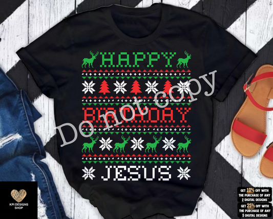 Happy Birthday Jesus (3-pack) - Nov2022 - PNG - Digital Design